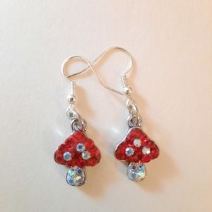 Sparkly Mushroom Earrings